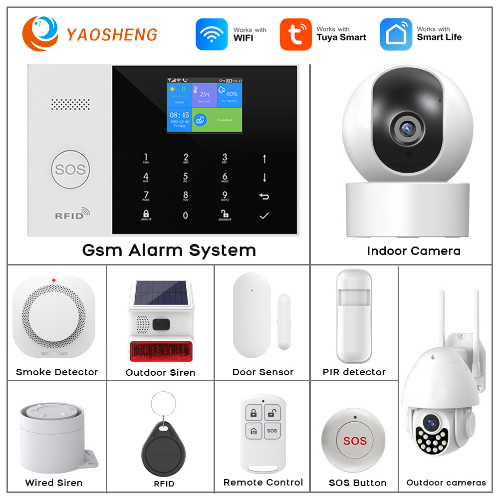 Smart Home Full System - Système d'alarme de sécurité domestique 4G,