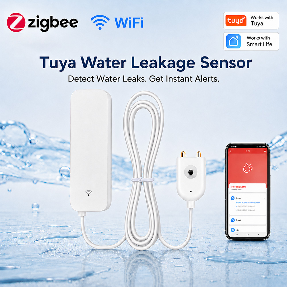 Smart Home Web - Détecteur de fuite d'eau ZigBee WiFi,
