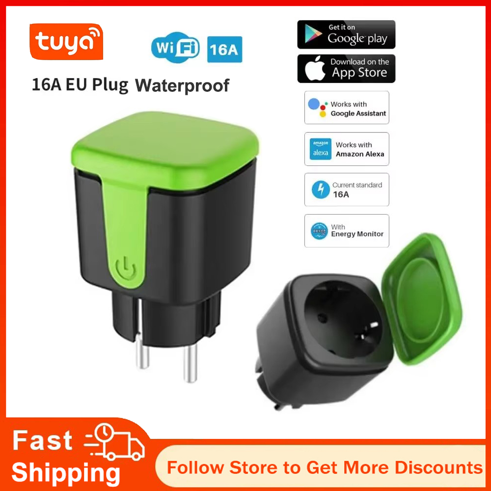 Smart Home Outdoor - Prise intelligente WiFi Tuya EU 16A,