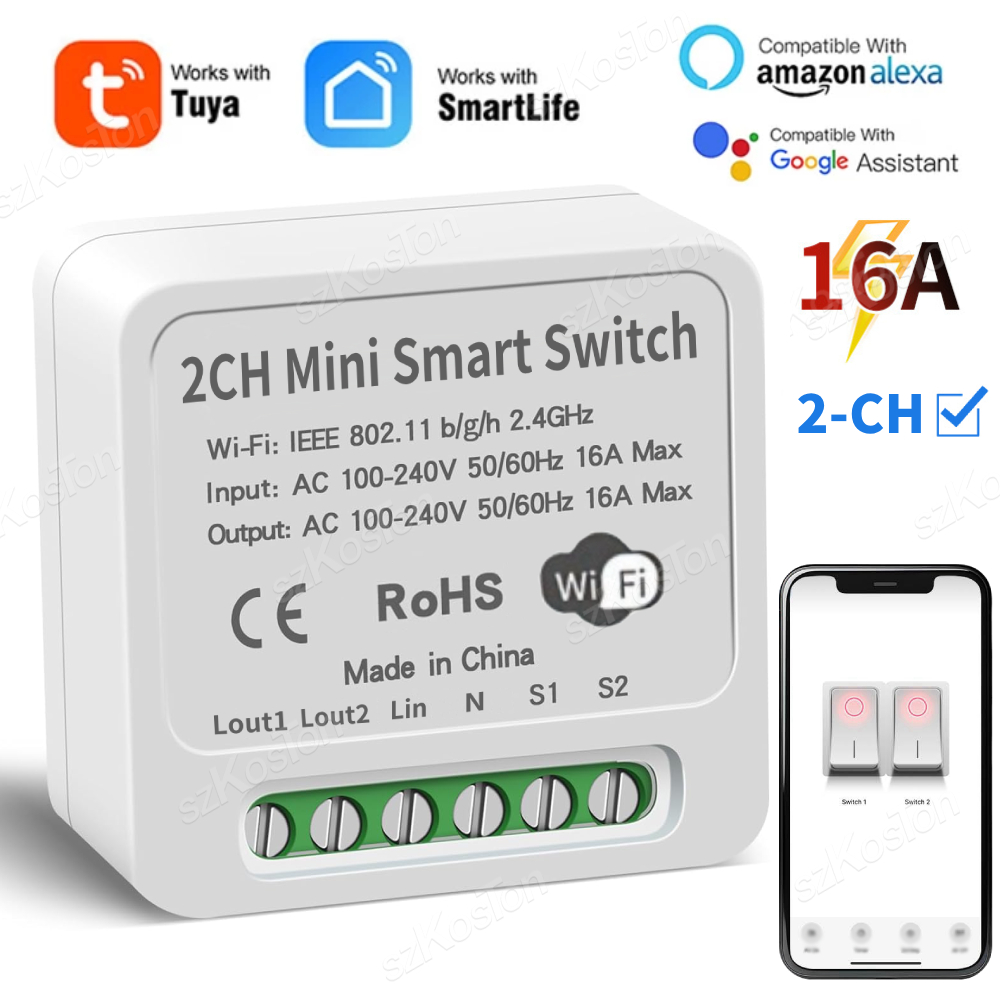 Smart Home Diy - 16A Tuya WiFi Module de commutation