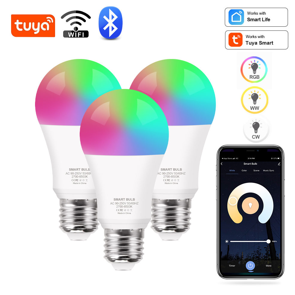 Alexa Compatible Bulb - Tuya Wifi/Bluetooth ampoule intelligente Alexa lampe