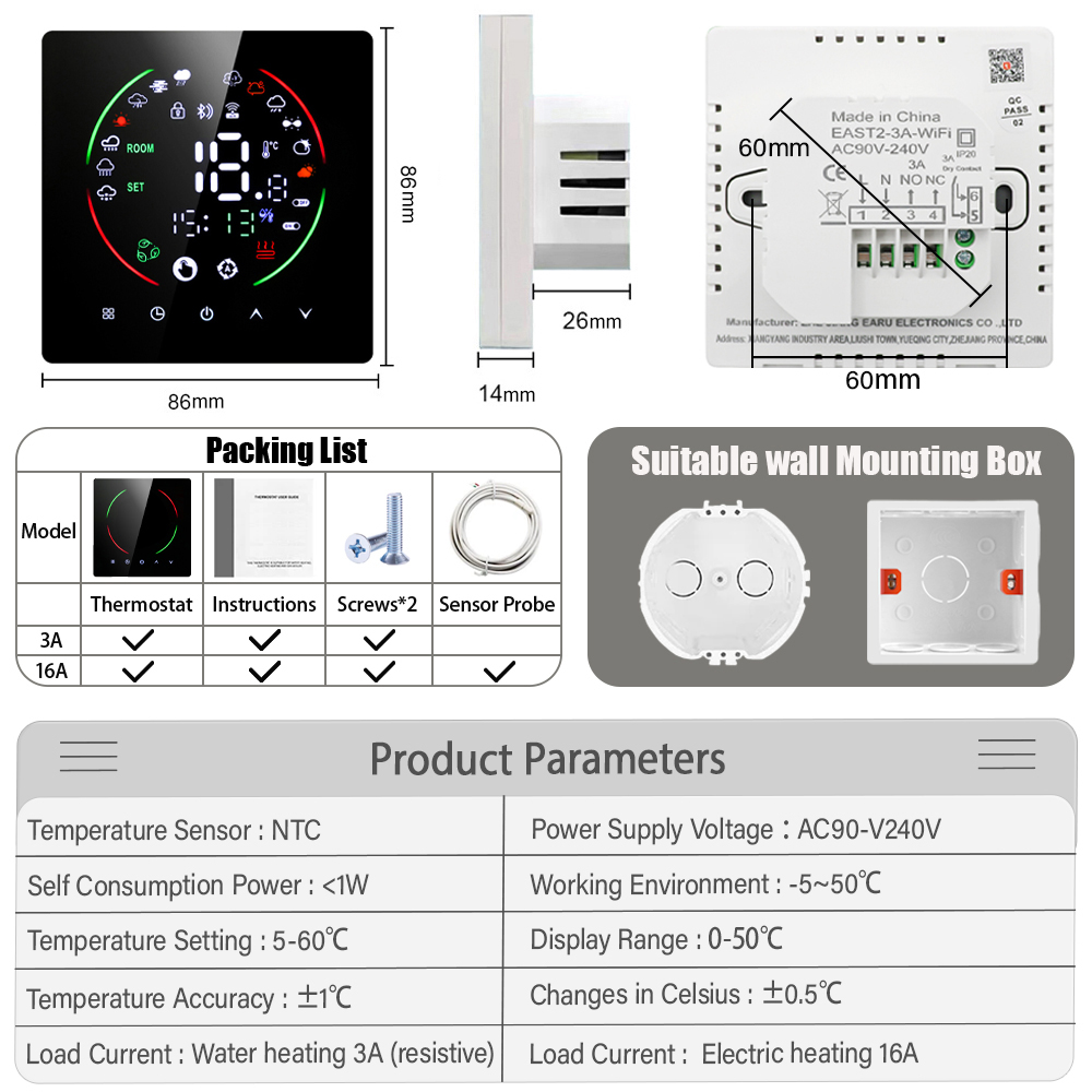 Tuya-Thermostat intelligent Wi - Smart Home Full System avis et prix