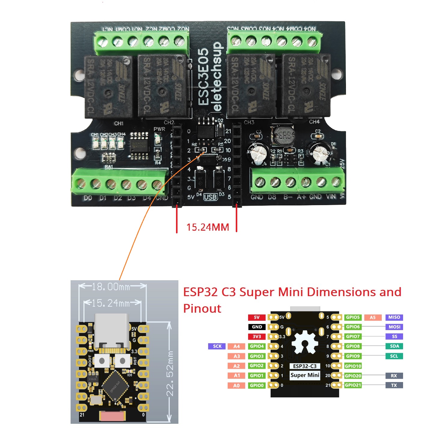 Carte relais industrielle ESC3 - Smart Home Web avis et prix