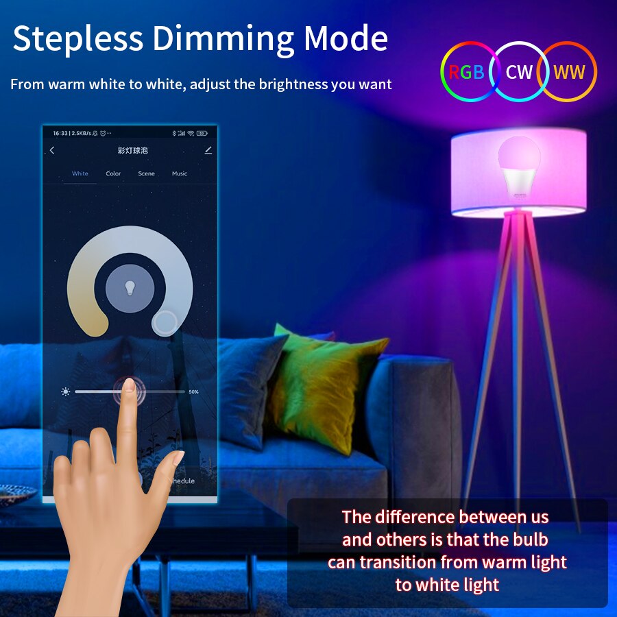 Ampoule LED Bluetooth Tuya, 15 - Alexa Compatible Bulb avis et prix