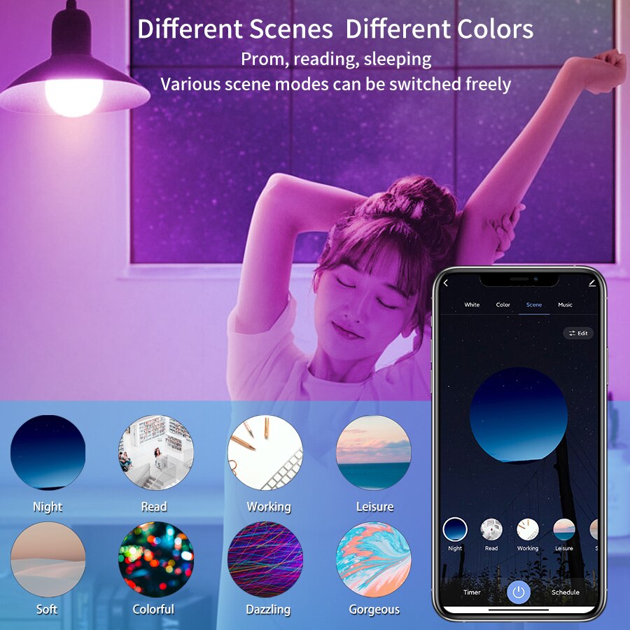 Ampoule LED Bluetooth Tuya, 15 - Alexa Compatible Bulb avis et prix